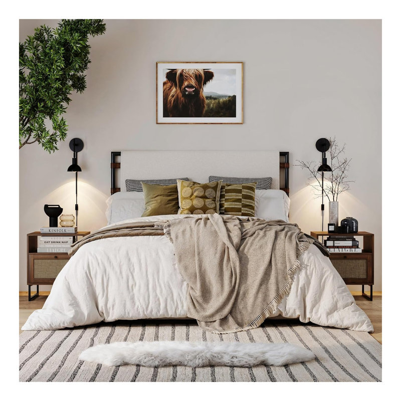 Table d'appoint en bois avec rangement pour le salon ou la chambre à coucher, gris - ensemble de 2