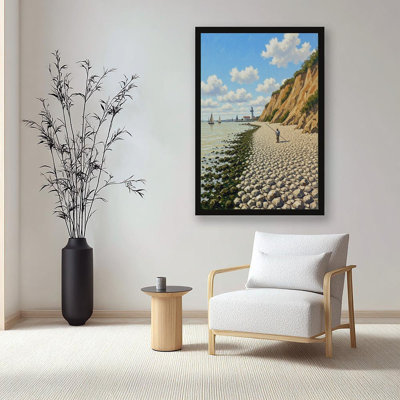 Canvas Wall Art The Beach at Honfleur Vintage Poster Print Home Decor