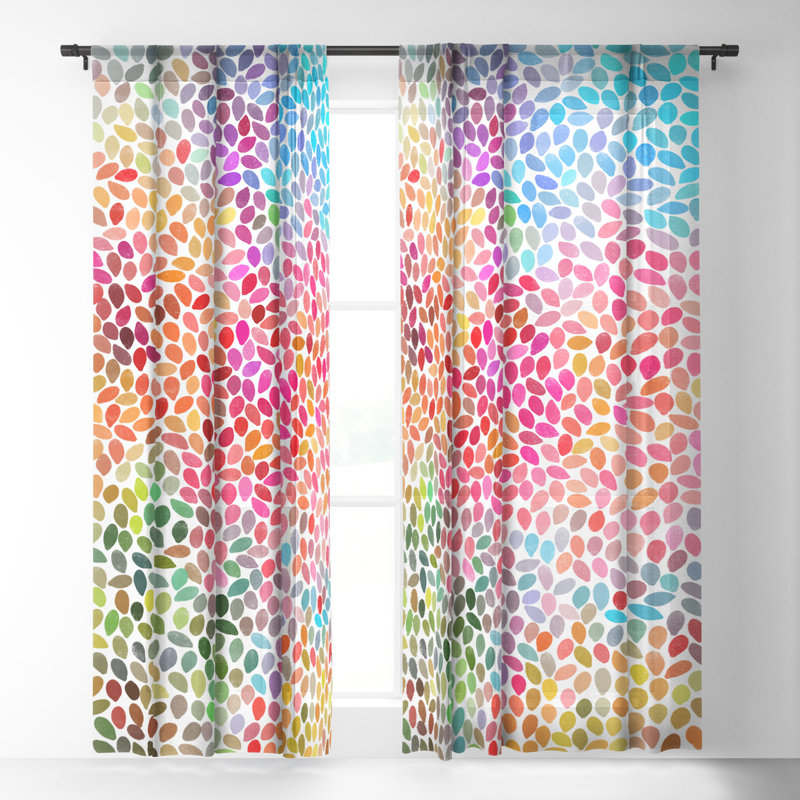 Ensemble de 2 rideaux de fenêtre Garima Dhawan Rain, L 50 po x L 108 po