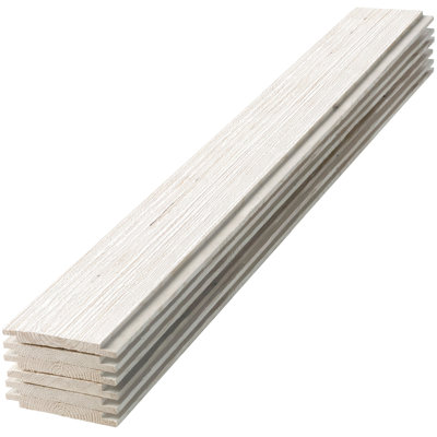 Edge 1 in. x 6 in. x 6 ft. Rustic Collection Shiplap Pine Board (White) (6-Pack)