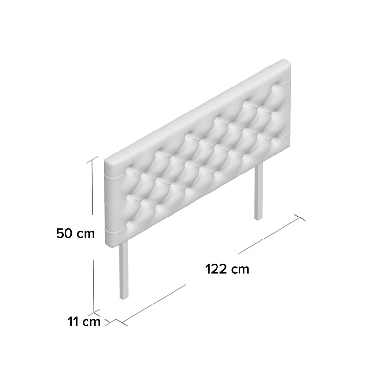 Dealba Upholstered Headboard, Small Double (4'), Green