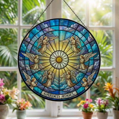 Vitrail de vitrail H 7,8 po Sunburst
