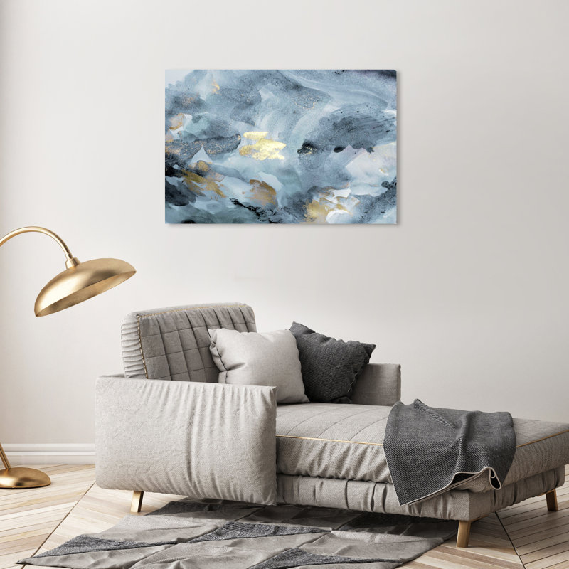 Bleu améthyste transporté - Peinture, Toile tendue, H 24 po x l 36 po