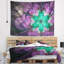Tapisserie florale mauve scintillante-28487626