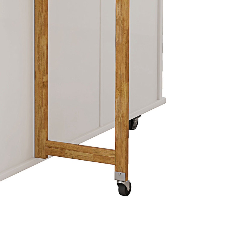 Kitchen Island Cart With 2 Door Cabinet And 3 Drawers, Entryway Cabinet, White