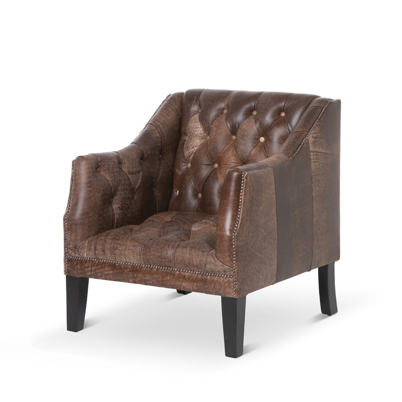 Manor Club Chair, Vintage Umber Leather