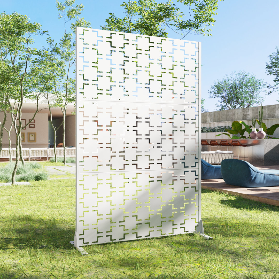 6 ft. x 4 ft. Metal Privacy Screen Outdoor Privacy Screen Wooakway 