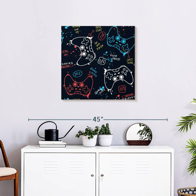 Senne Video Game Over Pattern, 24" H x 24" W