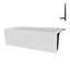 Baignoire en alcôve en acrylique blanc brillant avec drain extérieur 66 po x 32 po Streamline-101700448