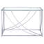 Console en verre chromé
