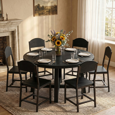 Archy Rustic Farmhouse Wood Ladder Back Dining Side Chair
