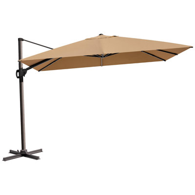Selami 12' x 9' Rectangular Patio Cantilever Umbrella without Weighted Base