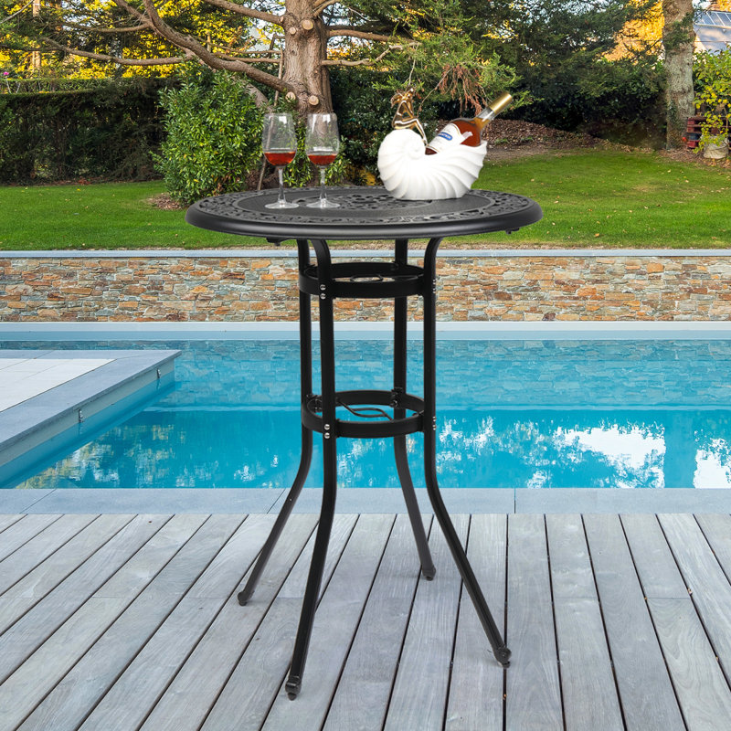 Brionie Round Aluminum Outdoor Bar Table