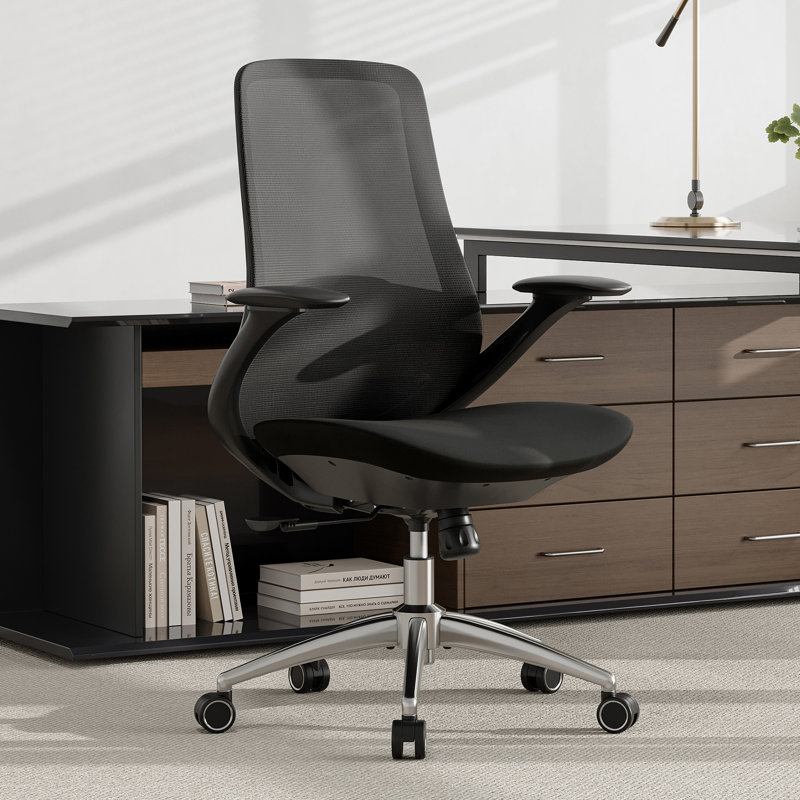 Chaise de bureau ergonomique en filet avec accoudoirs réglables pour l'avant, l'arrière, la gauche et la droite Height Hauteur réglable et soutien lombaire - Chaise de travail respirante