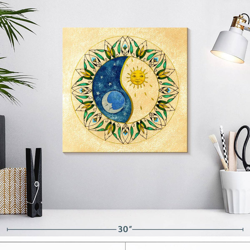 Soleil et lune Oberle, H 16 po x l 16 po