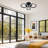 Christain 4-Light Black Modern Integrated LED Flush Mount Ceiling Light