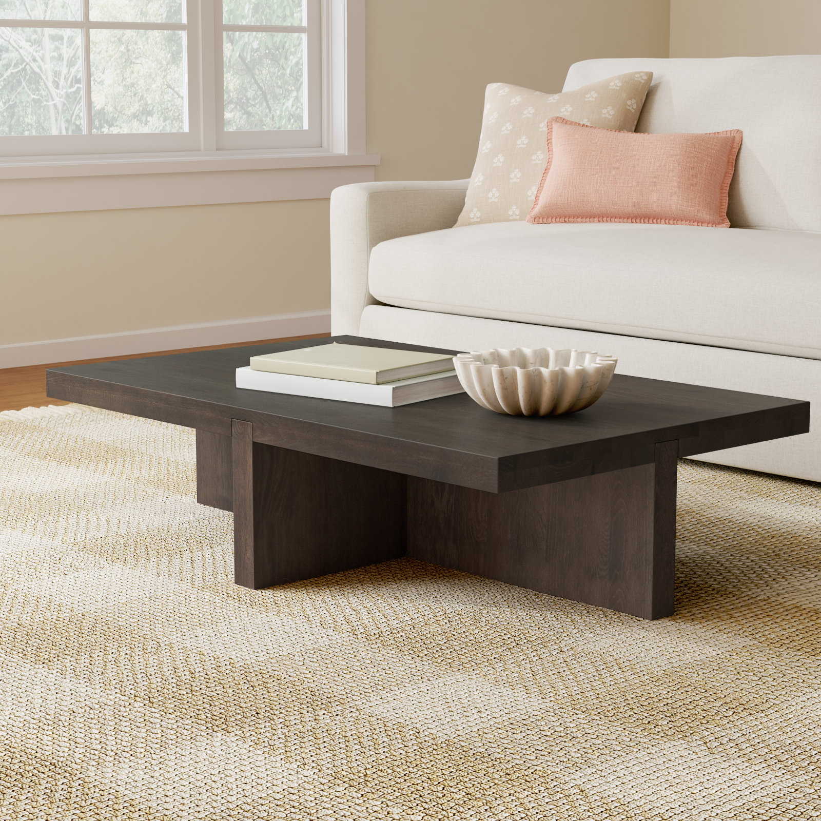 Wytheville Solid Wood Coffee Table, Dark Brown