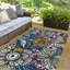Tapis rose / bleu / jaune en chenille tissé à la machine Hidemifi-1096437928