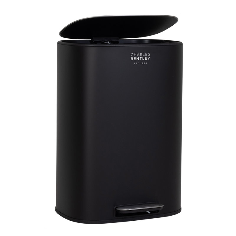 Galvanised Steel Step On Kitchen Trash Can - 13.21L