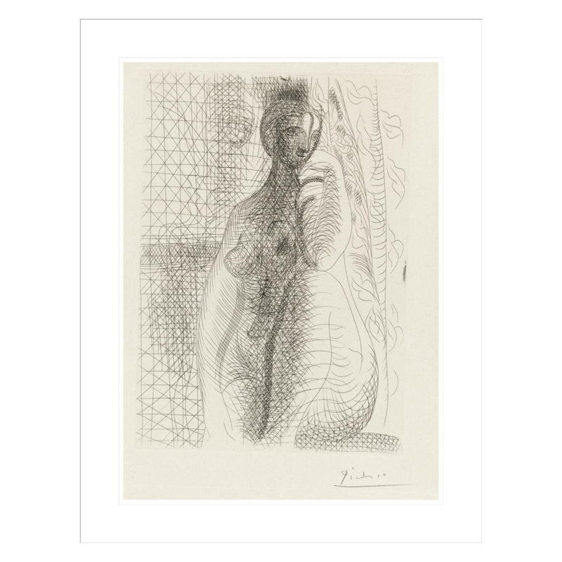 «Sived Nude» par Pablo Picasso, impression giclée sur cadre, H 29,5 po x l 23,07 po