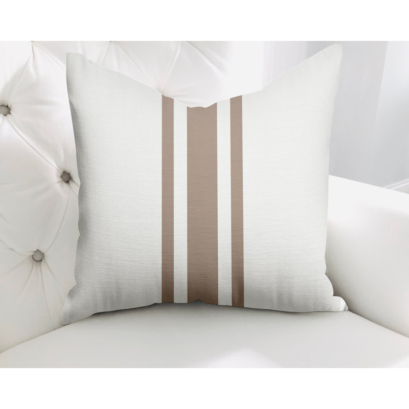  Housse et insert de coussin en coton Sabine, L 15 po x H 15 po, Taupe