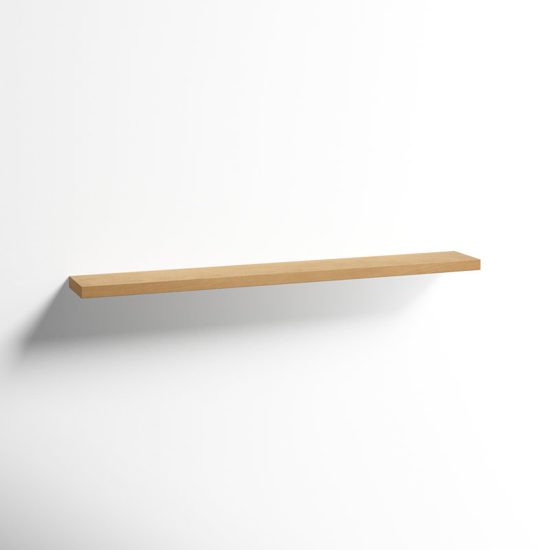 Sherice Manufactured Wood Floating Shelf, 1.97" H x 74.81" W x 10.24" D, Oak