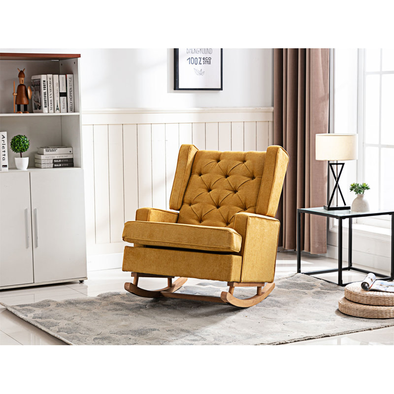 Chaise berçante Jayneen, Jaune