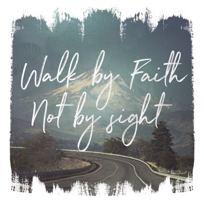 Wild Wishes III Walk By Faith by Laura Marshall - Wrapped Canvas Print