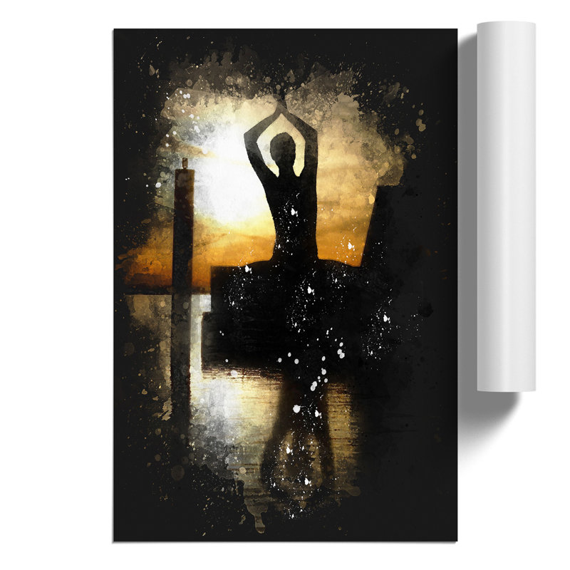 Yoga Meditation Paint Splash - Frameless Print, 84cm H x 59cm W x 0.1cm D