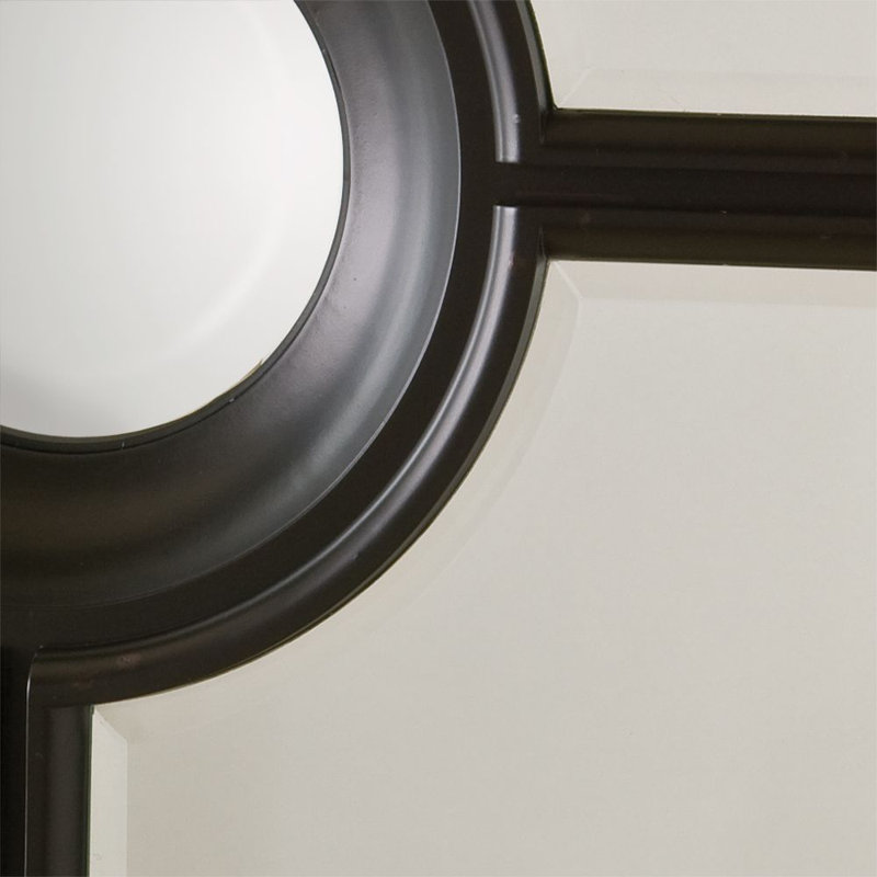 Bull's Eye Cross Mirror-Black, Black
