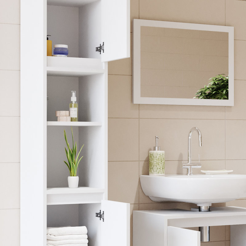 Hefni Freestanding Linen Cabinet