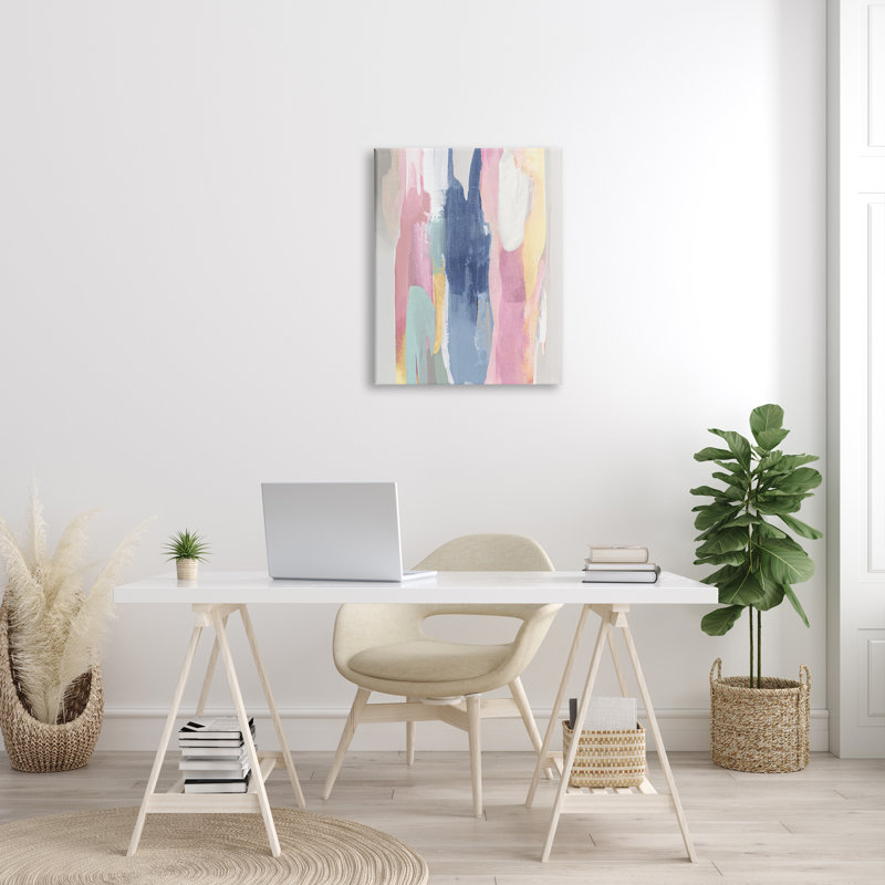 Pastel Tones - Peinture sur toile, Toile tendue, H 30 po x l 24 po x 1,5 po