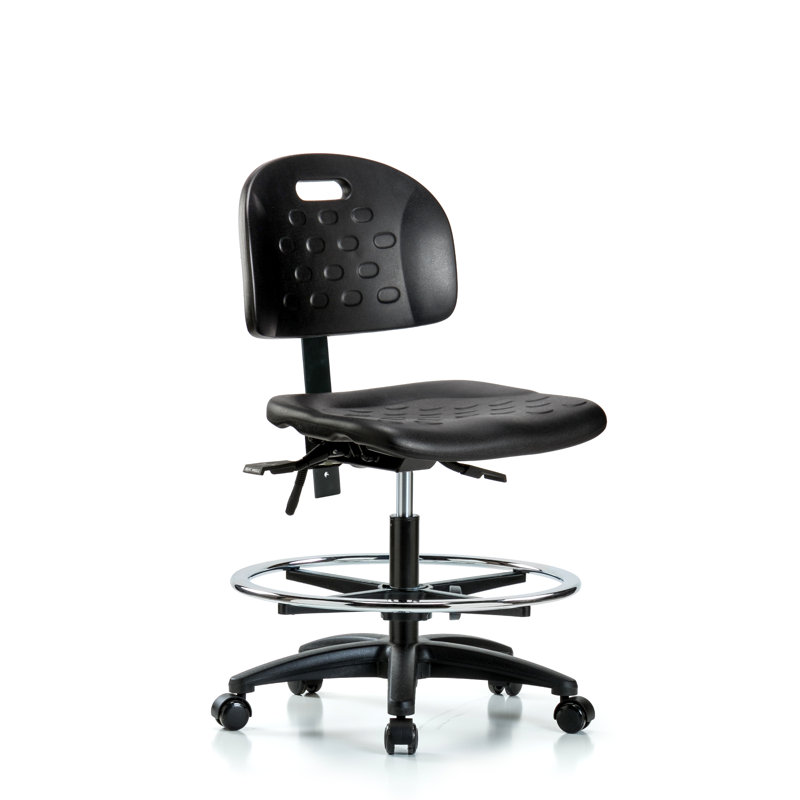 Chaise de dessinateur Rebecca, Roulettes, Non inclus, Noir
