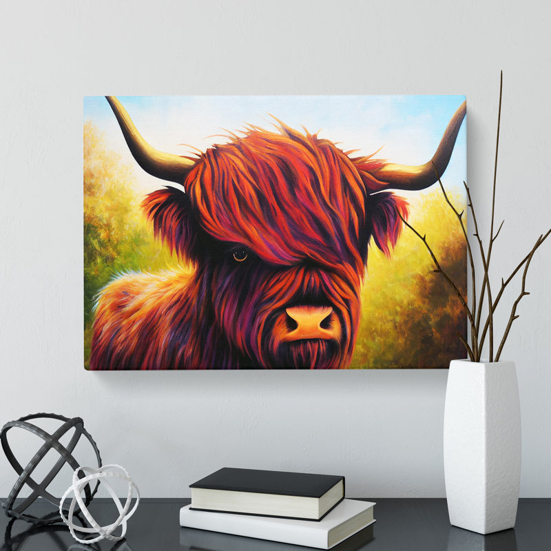 A Highland Cow - Wrapped Canvas