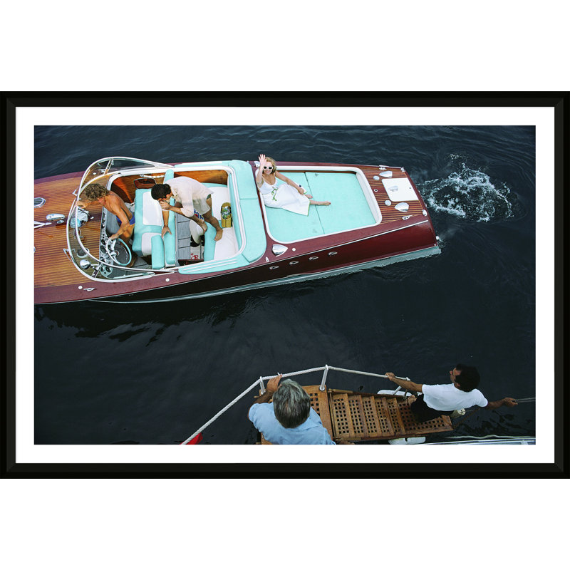 Monte Carlo Print by Slim Aarons, 31.75" H x 42.75" W x 2.125" D, Black Framed Paper