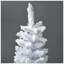 Snow Flocked Artificial Pencil Christmas Tree, Slim Xmas Tree With Realistic Branches And Plastic Base Stand For Indoor Decoration