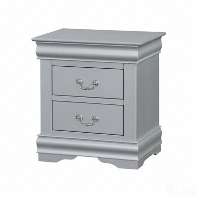 Platinum Finish Nightstand