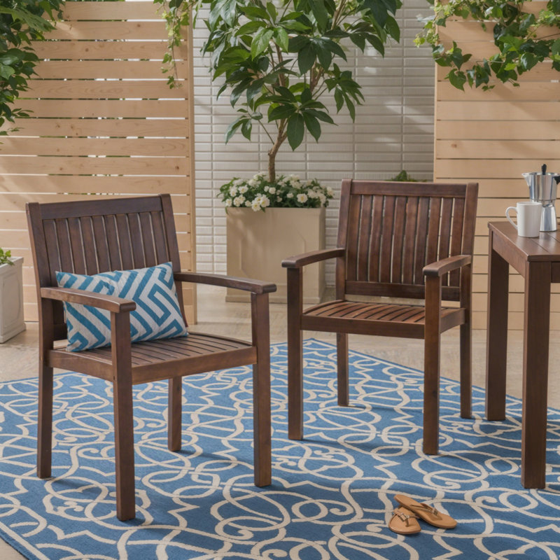 Chaise de patio Callis, Brun foncé