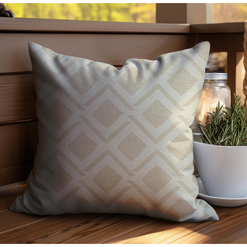 Housse de coussin réversible en lin Roman, H 15 po x l 15 po