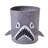 Gray Shark Felt Kids Storage And Laundry Basket 13.78" X 14.57"