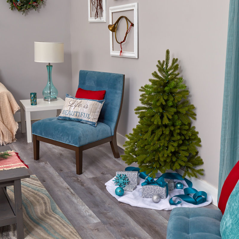 Lighted Artificial Christmas Tree, 4' H