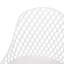 Chaises d'extérieur en polypropylène - structure blanche, résistante aux intempéries avec sièges en maille losangée - Polypropylène blanc, stable