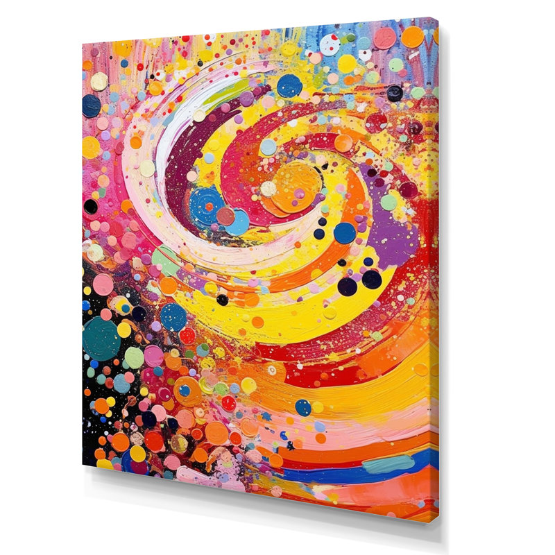 Printemps célébration abstraite, reproduction d'art sur toile, H 40 po x l 30 po x P 1,5 po, Toile tendue