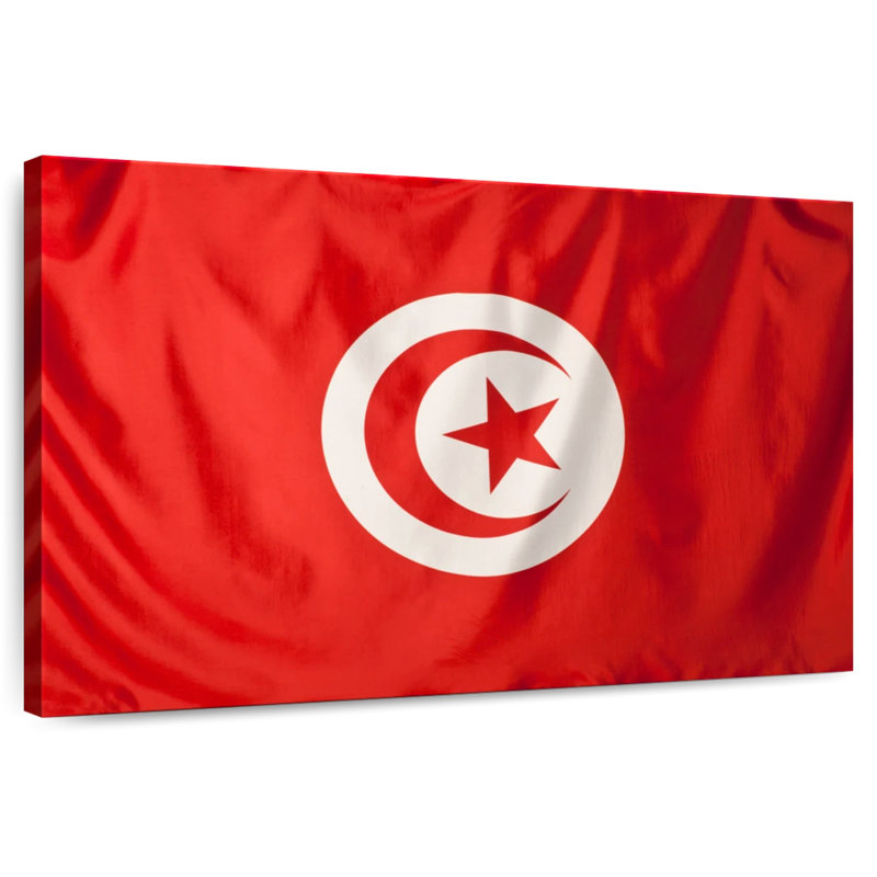 Borges Flag Of Tunisia, 8" H x 12" W