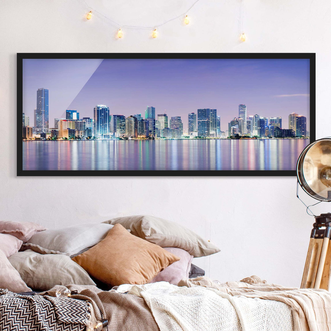 Bild Mit Rahmen - Purple Miami Beach - Panorama Querformat - A