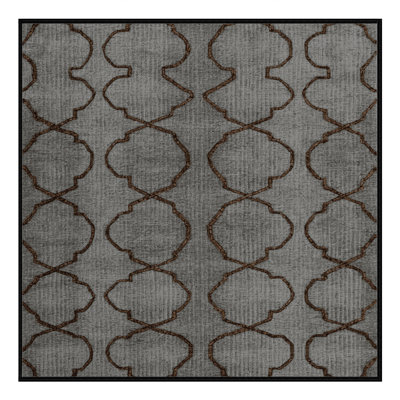 Machine Washable Trellis Gray Area Rug