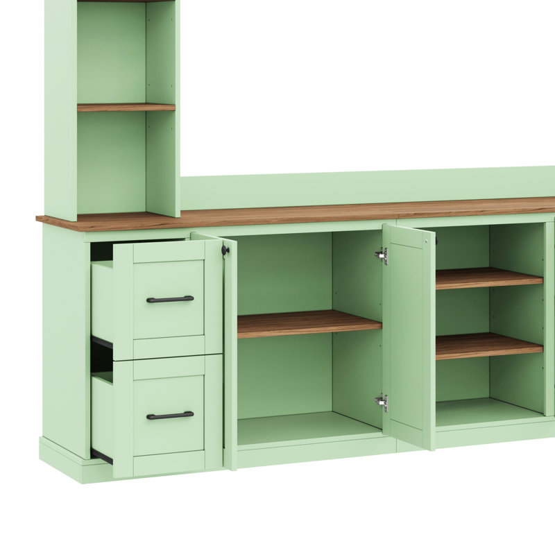 41 meuble audio-vidéo, meuble télé Mint avec tablettes réglables en noyer, console rétro élégante, tiroirs et plan de rangement pour installation murale