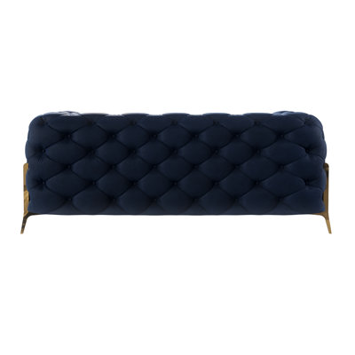 Chesterfield Sofa Atoka with Gold Metal Legs
