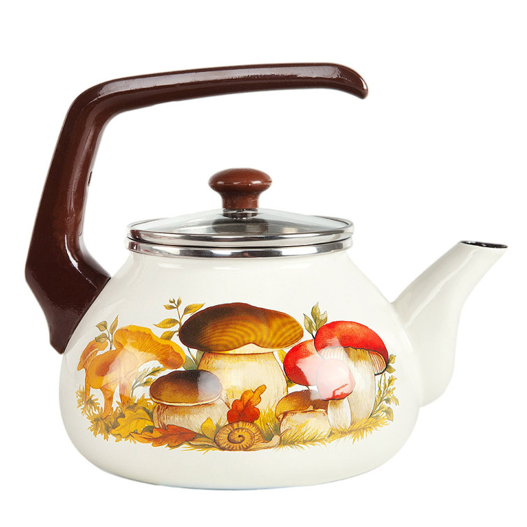 STP Goods Mushrooms 2.3 Quarts Aluminum Stovetop Tea Kettle