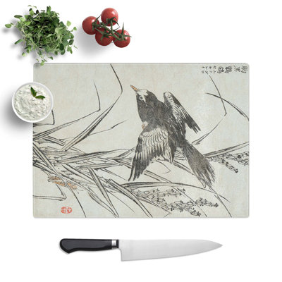 Glass Flying Bird by Kono Bairei Chopping Board